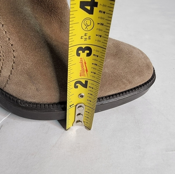 Aquatalia Ilena Heel Boots Sz 10 Suede Ankle Booties Tan - Picture 4 of 11